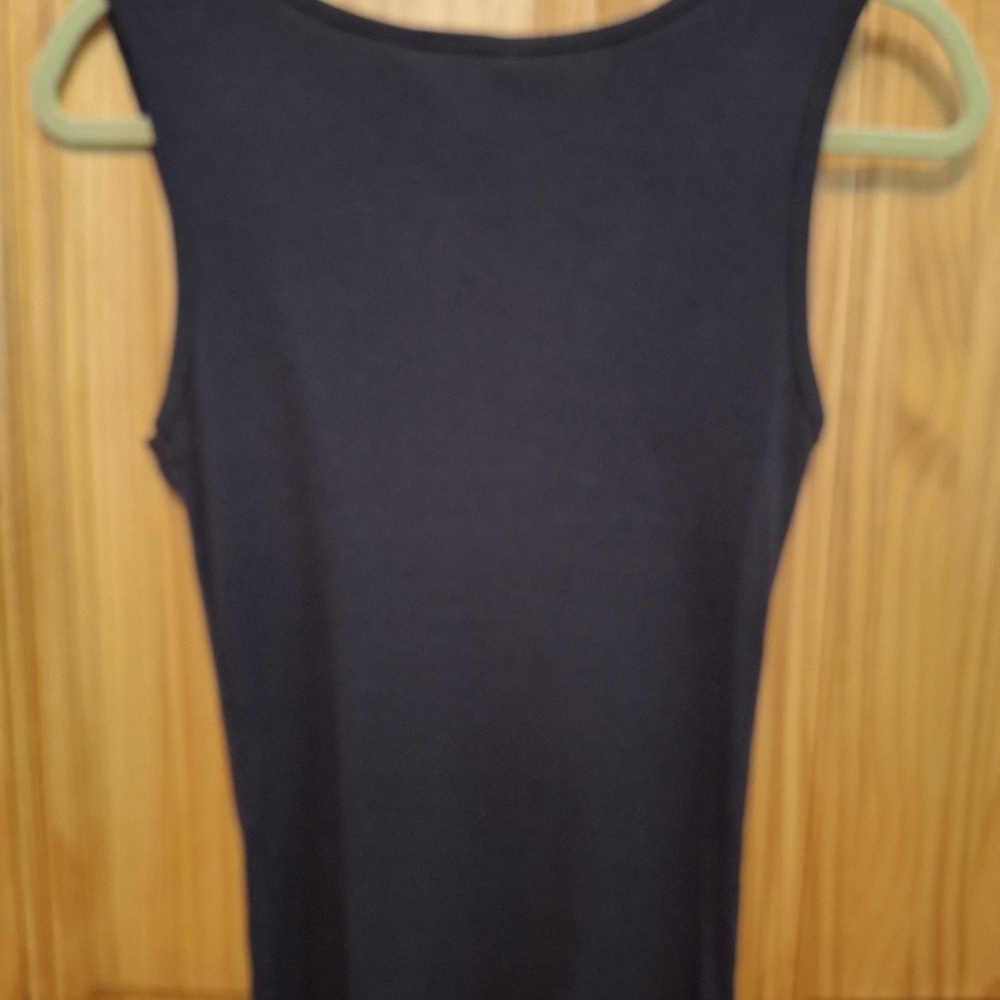 Embellished Deep Chocolate Sleeveless Top - Picture 3 of 6